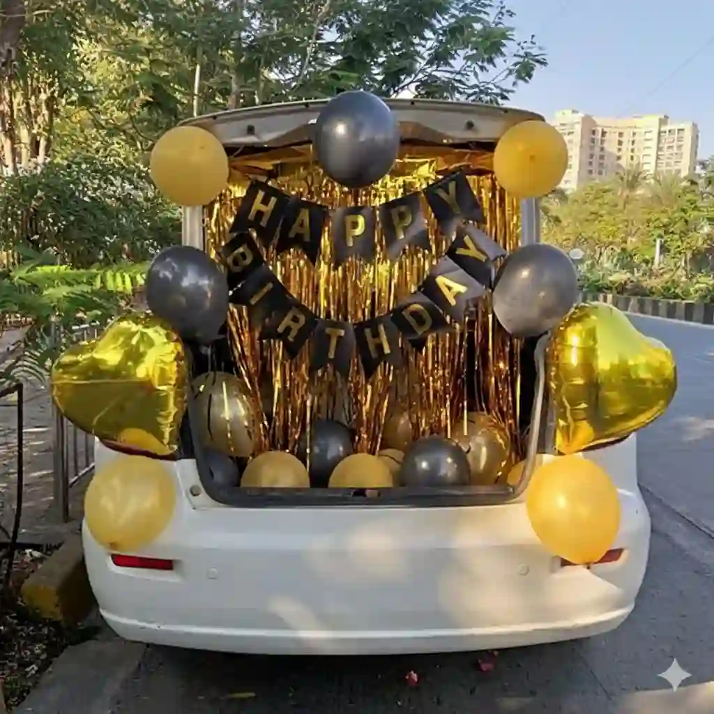 Shining Birthday Balloon Car Boot Decor